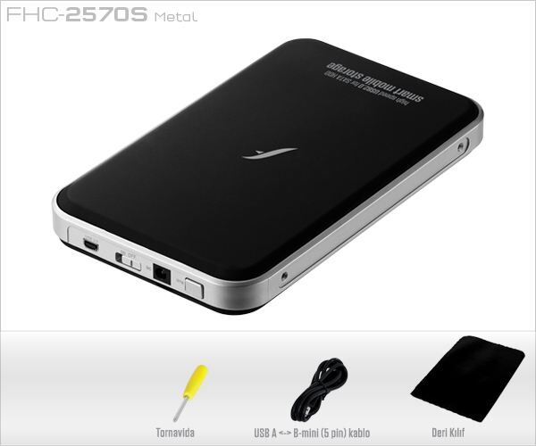 FRISBY 2.5'' SATA USB 2.0 HDD KUTU SİYAH RENKLİ FHC-2570S