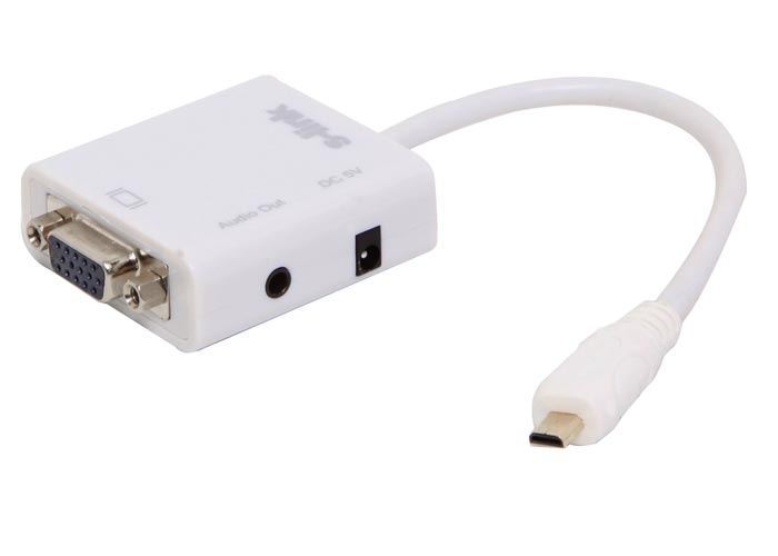 S-LINK Micro USB to VGA + Audio Çevirici SL-MUV13