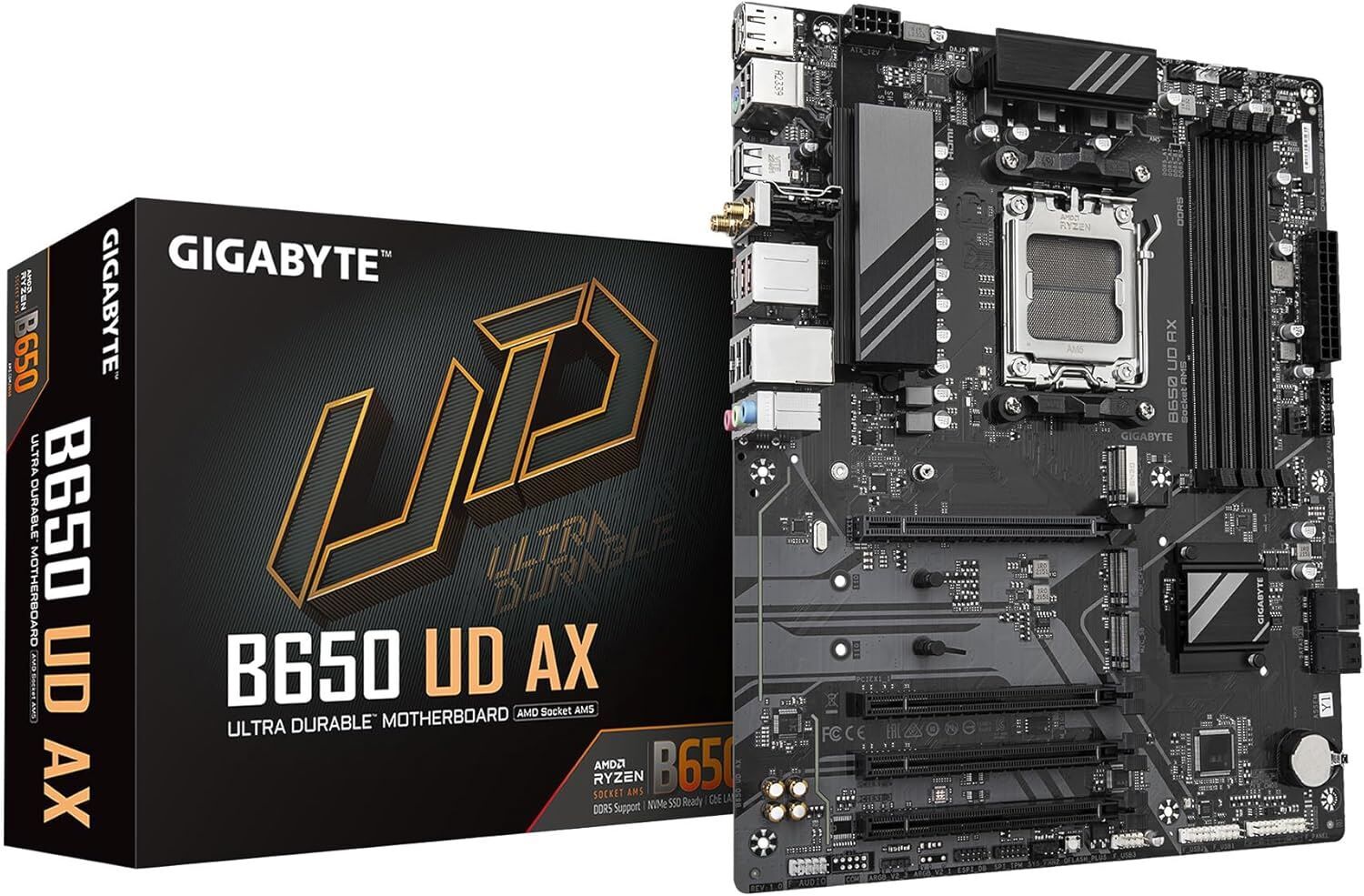 GIGABYTE B650-UD-AX 8000MHz OC DDR5 AM5 M.2 HDMI DP MicroATX Anakart