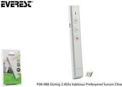 EVEREST 2.4GHZ Presenter Lazer Gümüş USB Kumanda PSN-08B-G