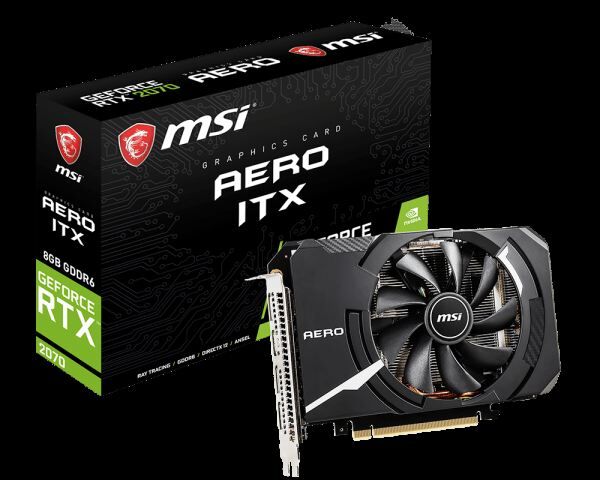 MSI VGA GEFORCE RTX 2070 AERO ITX 8G RTX2070 8GB GDDR6 DX12 PCIE 3.0 X16 (1X
