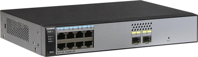 HUAWEI S1720-10GW-2P (8 Ethernet 10/100/1000 ports,2 Gig SFP,AC 110/220V)