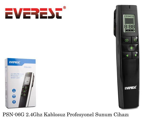 EVEREST 2.4GHz Presenter Lazer Siyah USB Kumanda PSN-06G