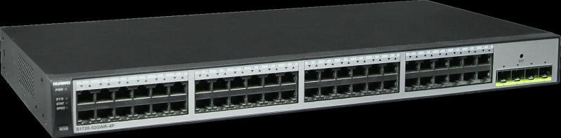 HUAWEI S1720-52GWR-4P (48 Ethernet 10/100/1000 ports,4 Gig SFP,AC power support)