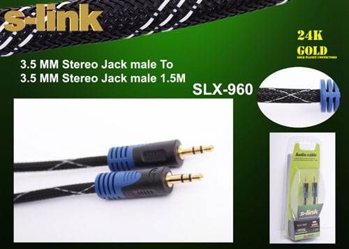 S-LINK 1.5m 3.5mm Stereo Ses Kablosu SLX-960
