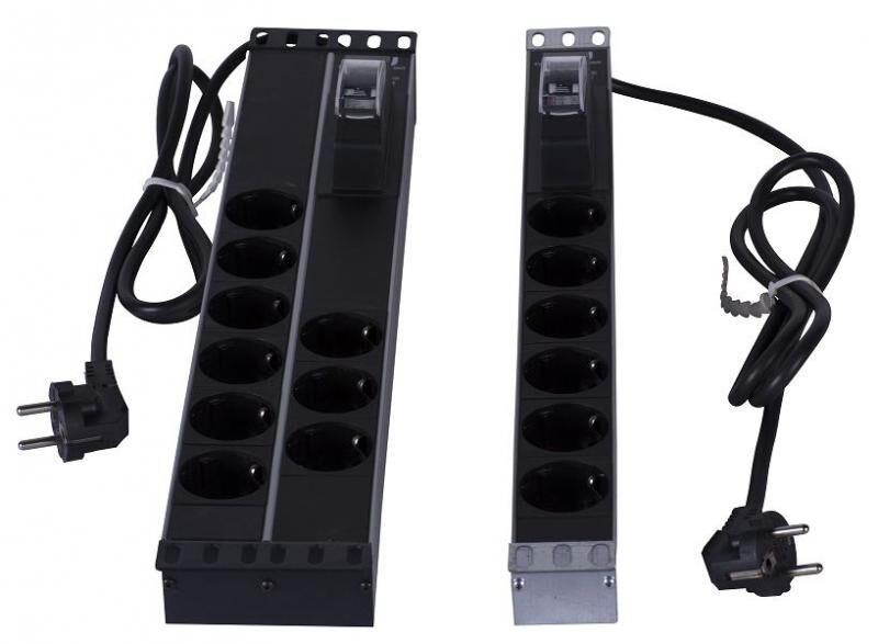 ULUSAL 6'lı Sigortalı Alüminyum Grup Priz Rack Kabinet Aksamı