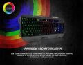RAMPAGE USB Q Gökkuşağı Aydınlatmalı Multimedya Gaming Klavye KB-R74