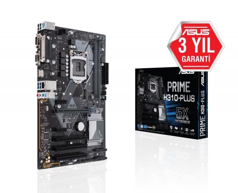 ASUS Intel H310 1151 DDR4 2666MHz HDMI/VGA M2 USB3.1 COM PARAREL PCI Anakart