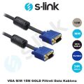 S-LINK SLX-179 15m M/M Monitör PC Arası VGA Data Görüntü Kablosu