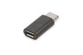 ASSMANN AK-300523-000-S USB Type-C adapter, type C to micro B M/F, 3A, 480MB, 2.0 versiyonu, siy