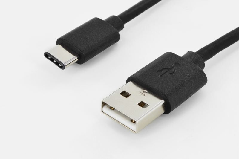 DIGITUS USB Type-C bağ. kab., Type-C - A St/St, 1,8 m, 3 A, 480 MB, 2.0 v siyah 84311