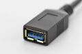 DIGITUS 84320 USB tip C adaptör kab., OTG, tip C'den A'ya M/F, 0,15m, 3A, 5GB, 3.0 ver