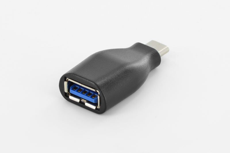 DIGITUS 84319 USB Type-C adapter, type C to A M/F, 3A, 5GB, 3.0 Version, bl