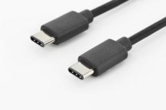DIGITUS 84318 USB Type-C bg.kab., type C to C St/St, 1,8 m, 3 A, 480 MB, 2.0 ver.siyah