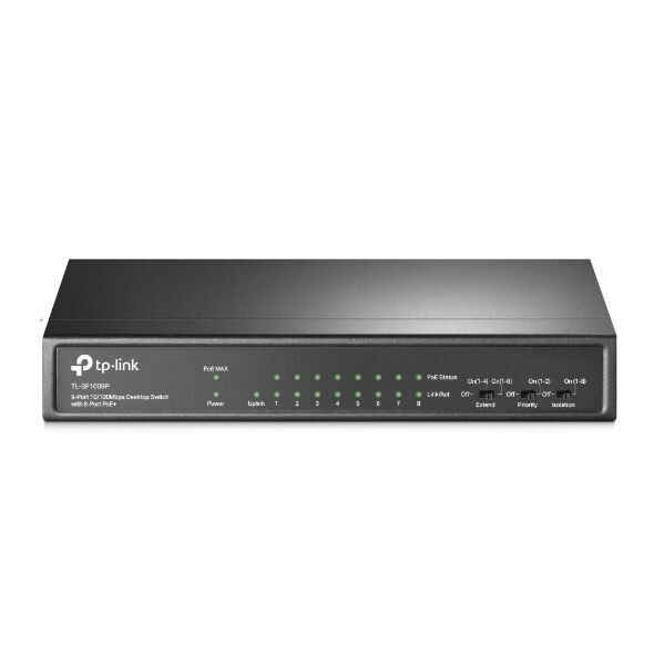 OMADA TL-SF1009P 9-Port 10/100Mbps Desktop Switch with 8-Port PoE+