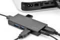 DIGITUS 7 Port USB 3.0 Hub, siyah renk, güç adaptörlü, 85156