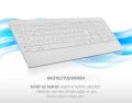 EVEREST Q Multimedya Klavye,Mouse Beyaz Set KM-3850