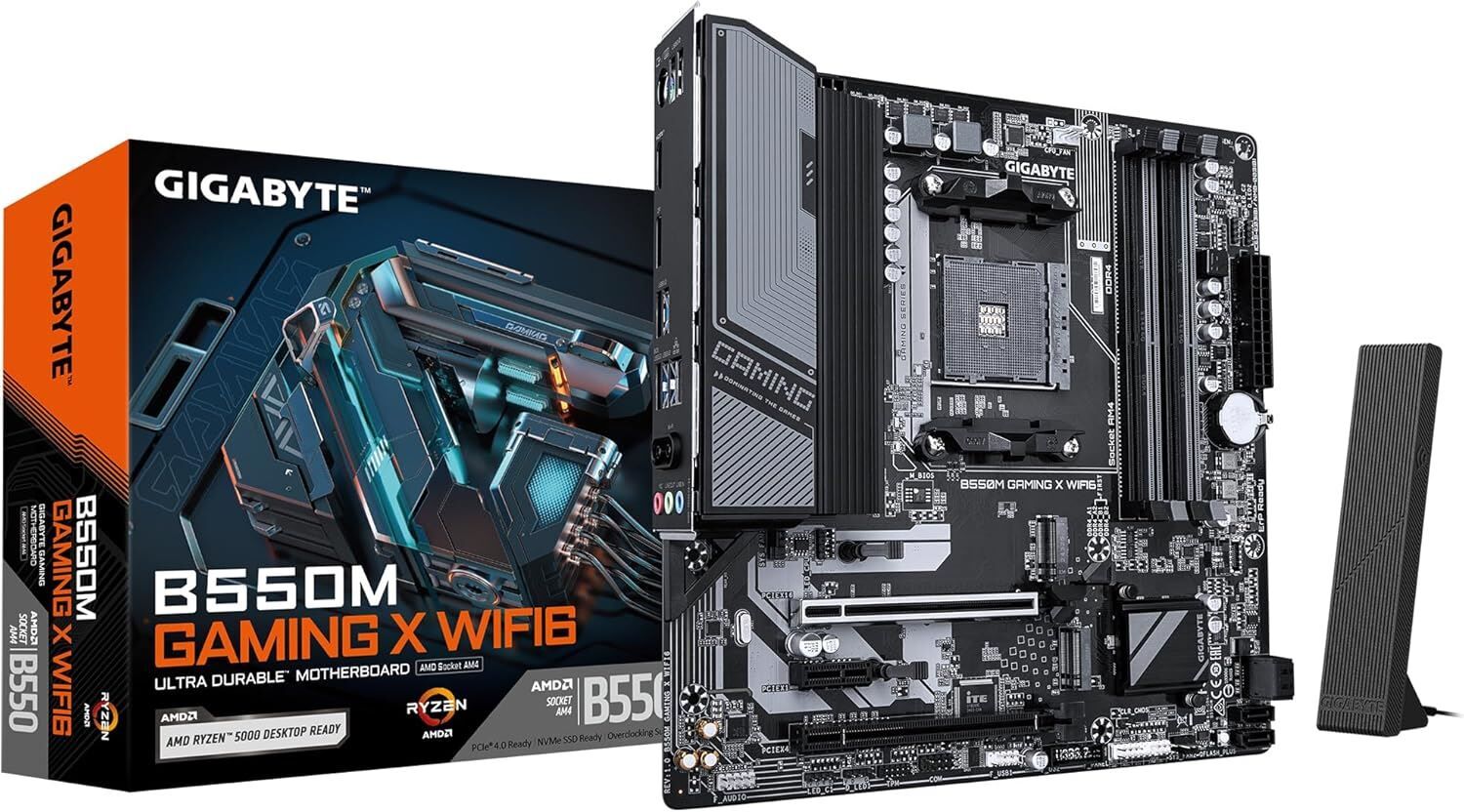 GIGABYTE B550M-GAM-X-WIFI6 3200MHz DDR4 AM4 M.2 HDMI DP Micro-ATX Anakart
