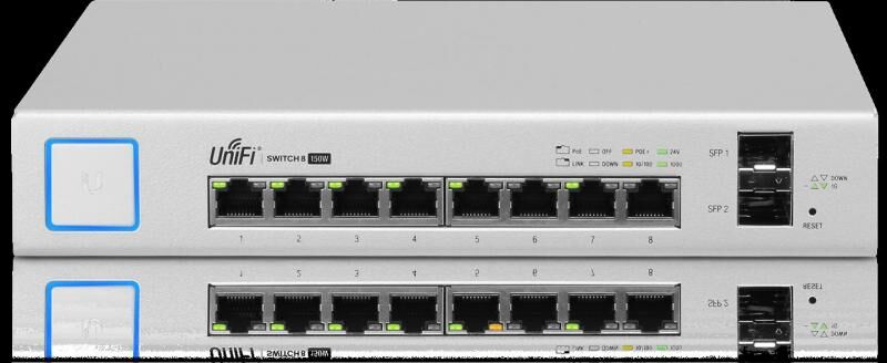 UBIQUITI US-8-150W 8 Port 10/100/1000Mbps Poe+