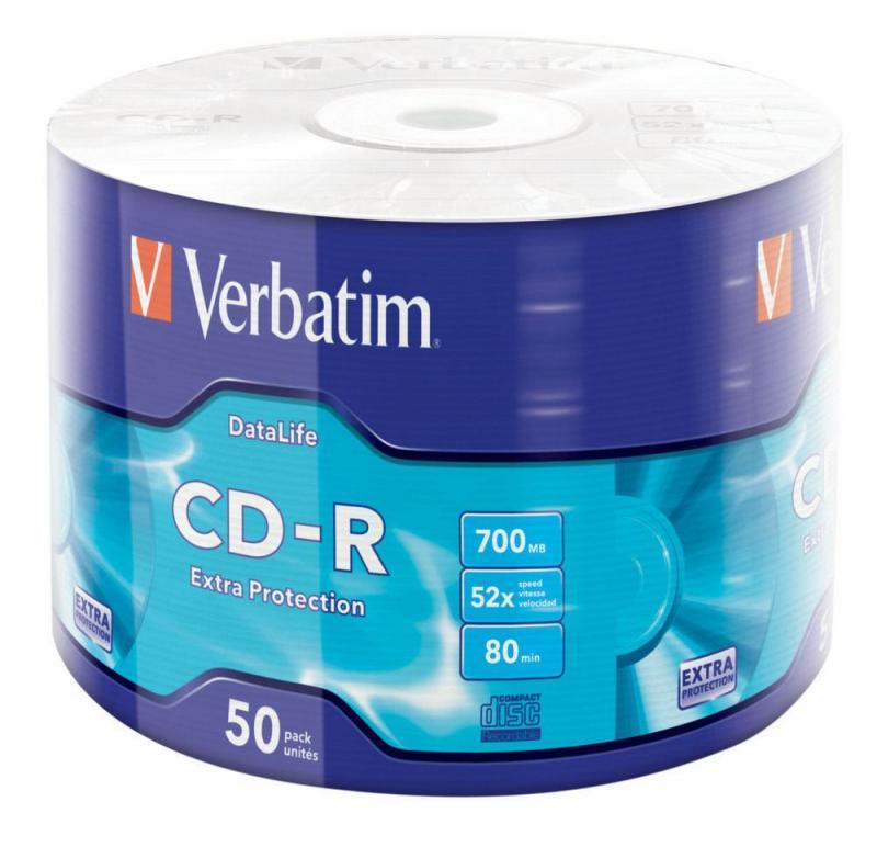 VERBATIM CD-R 50 Wrap Extra Protection 52x 700MB 43787
