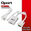 QPORT 15cm VGA(M) to HDMI(F) Çevirici Q-VH