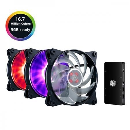 COOLERMAST 3x12cm 120 Air Balance RGB LED Kasa Fanı