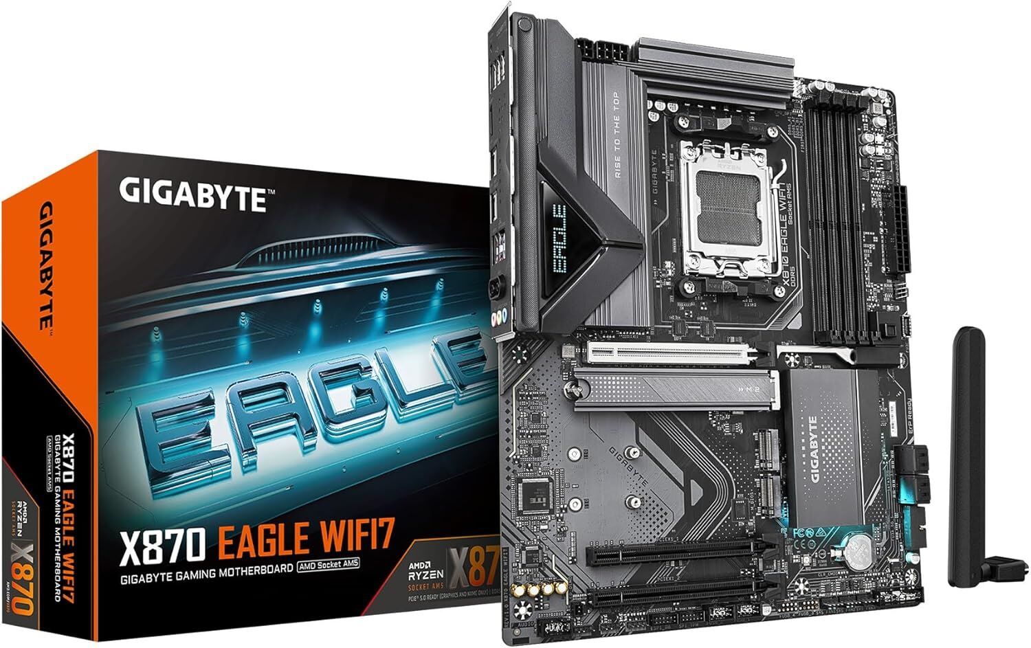 GIGABYTE X870-EAGLE-WIFI7 8200MHz OC DDR5 AM5 M.2 HDMI DisplayPort ATX Anakart