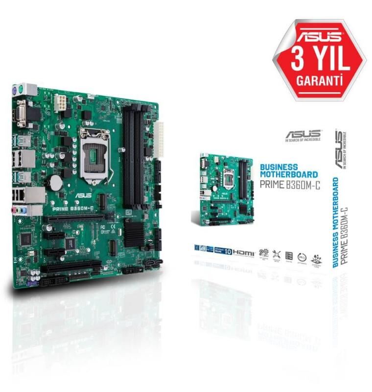 ASUS Intel B360 1151 DDR4 2666MHz DP,HDMI,VGA Anakart PRIME-B360M-C