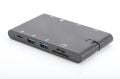 DIGITUS DA-70865 USB-C, 9-Port 2x video, 2x USB-C, 2x USB3.0, RJ45,2x card reader MikroSD