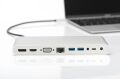 DIGITUS DA-70864 USB-C, 12-Port 4x USB 3.0,1x USB-C,3x video,RJ45,2x audio RJ45, 2x Audio