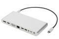 DIGITUS DA-70864 USB-C, 12-Port 4x USB 3.0,1x USB-C,3x video,RJ45,2x audio RJ45, 2x Audio