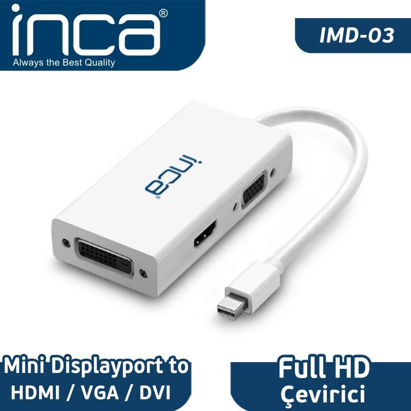 INCA Mini Displayport to HDMI- VGA-DVI  Çeirici IMD-03