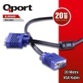 QPORT 20m M/M Monitör PC Arası VGA Data Görüntü Kablosu Q-VGA20