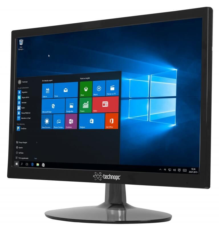 TECHNOPC TPL20VSA 19.5'' 1600x900  2ms, VGA, DVI  Speaker,  Vesa Siyah