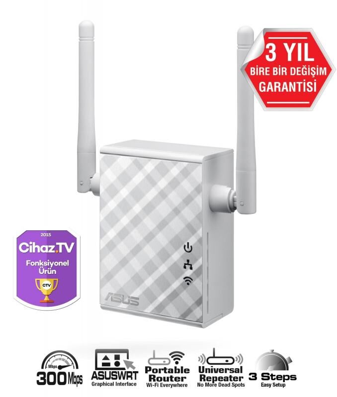 ASUS N300 2 Antenli Kablosuz Menzil Arttırıcı RP-N12