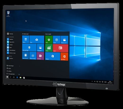 TECHNOPC 21.5'' 1920x1080 2ms VGA,DVI Speaker Vesa Siyah LED Monitör TPL22VS