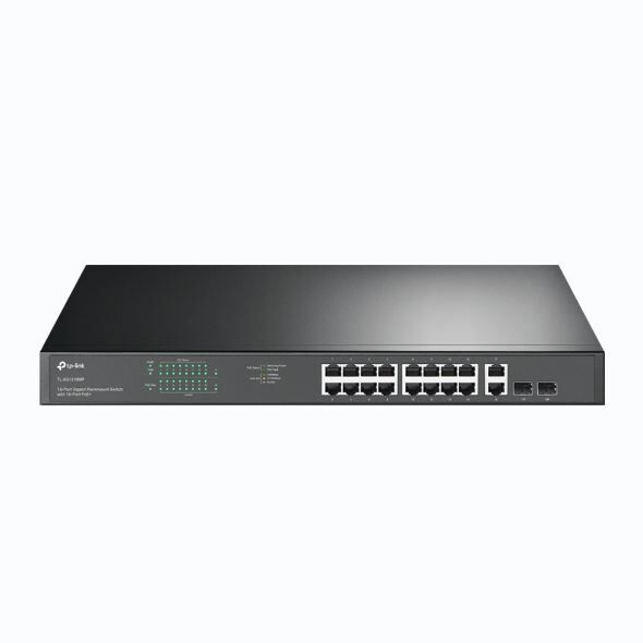TP-LINK TL-SG1218MP 18-Port Gigabit Rackmount PoE Switch with 16 PoE+
