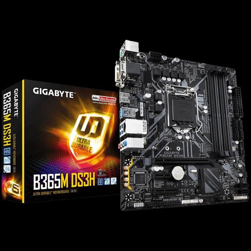 GIGABYTE B365M-DS3H Intel B365 Soket LGA1151 DDR4 HDMI DVI VGA Anakart