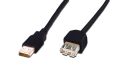 DIGITUS AK-300202-030-S USB 2.0 uzatma kablosu, Tip A M/F, 3.0m, USB 2.0 uyumlu, bl