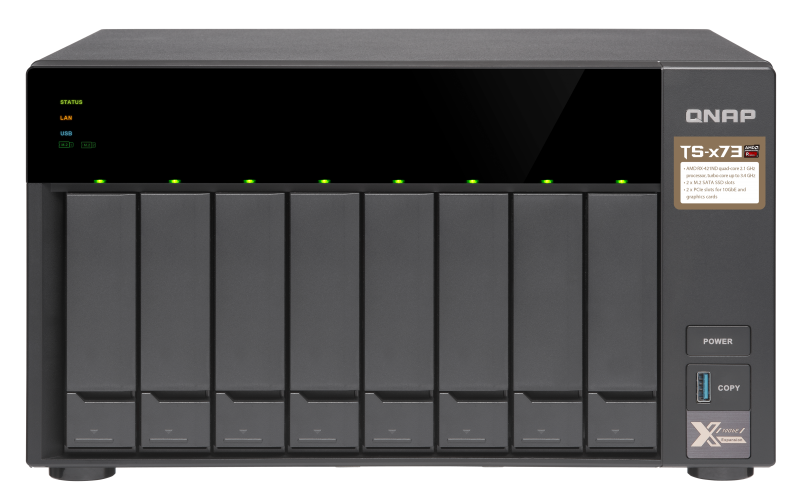 Qnap TS-873A 8 Yuvalı 32 TB NAS Depolama Ünitesi (Resmi Distribütör Garantili)