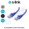S-LINK CAT6 2M Mavi Network Kablosu SL-CAT602-M