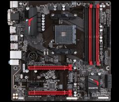 GIGABYTE GA-AB350-GAM-3 AMD B350 AM4 DDR4 3200MHz HDMI/DVI Gaming Anakart