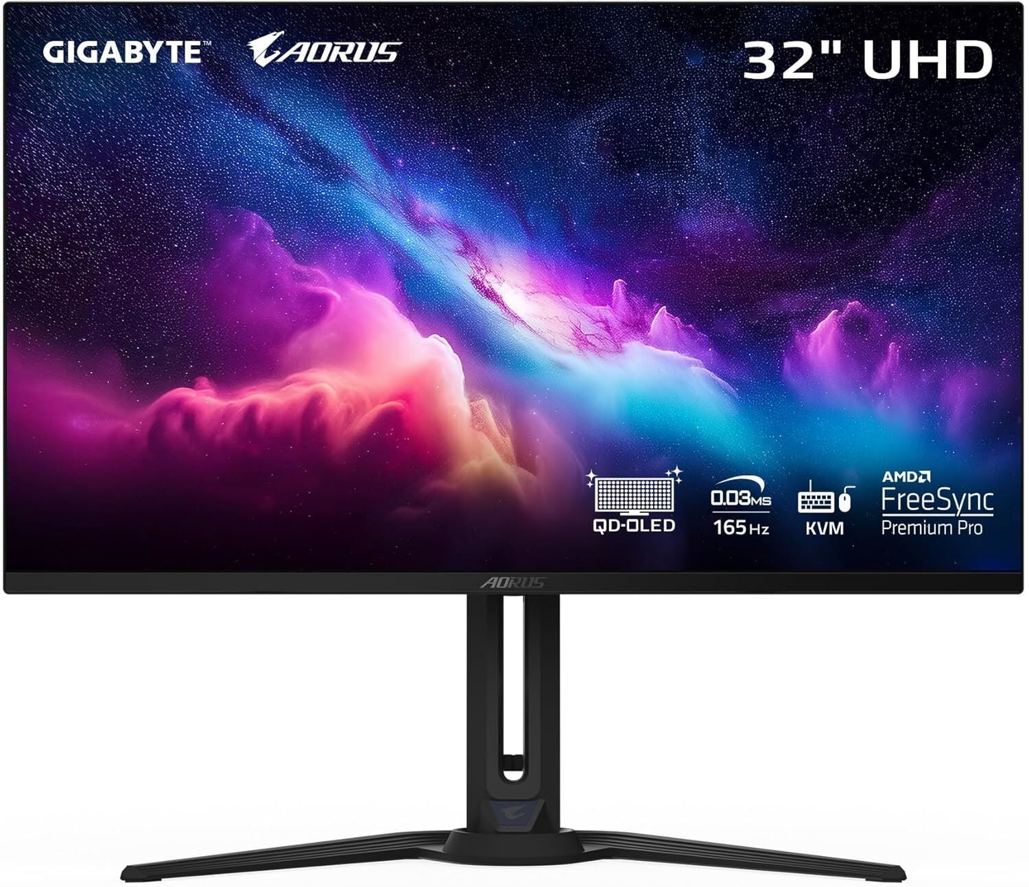 GIGABYTE FO32U 31.5¨ 3840×2160 165Hz 0.03MS QD-OLED HDMI DP USB-C Gaming Monitör