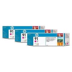 HP C9484A No 91 775ml 3'lü Paket Kırmızı Kartuş