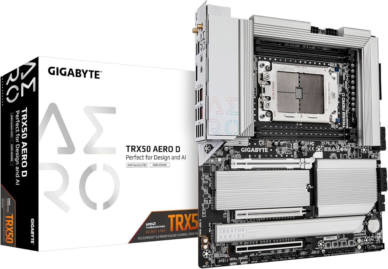 GIGABYTE TRX50-AERO-D 8000MHz OC DDR5 sTR5 M.2 HDMI DisplayPort ATX Anakart