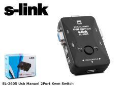 S-LINK Usb Manuel 2Port KVM Switch SL-2605