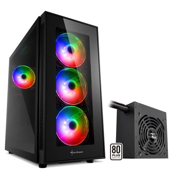 SHARKOON TG5PRORGB-SHP650V2 TG5 MIDI TOWER RGB PRO+650W 80+ ATX