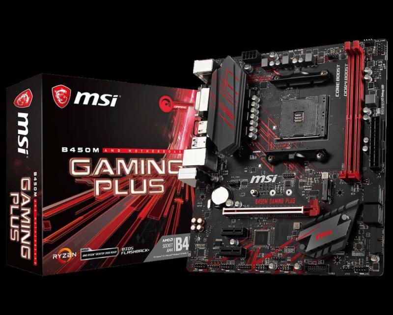 MSI AMD B450 AM4 DDR4 3466MHz HDMI,DVI Gaming Anakart B450M-GAMING-PLUS