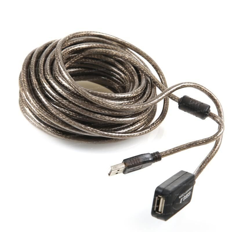 DARK DK-CB-USB2EXTL20A 20m USB2.0 Aktif Uzatma Kablosu