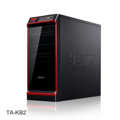 VENTO 350W Powerlı Penceresiz Midi Tower Siyah,Kırmızı Kasa VENTO-TA-KB2-350